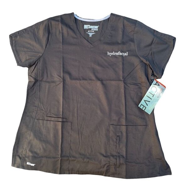 BARCO GREYS ANATOMY CORA V-NECK MEDICAL SCRUB TOP 4 POCKETS TULIP SLEEVE 2XL NWT - Picture 5 of 9